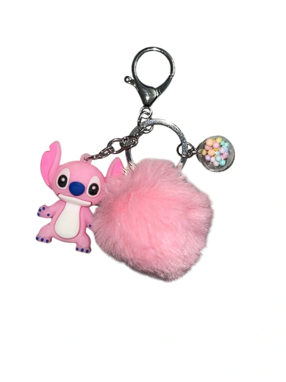 STITCH PINK 3D KEYCHAIN BAG CHARM